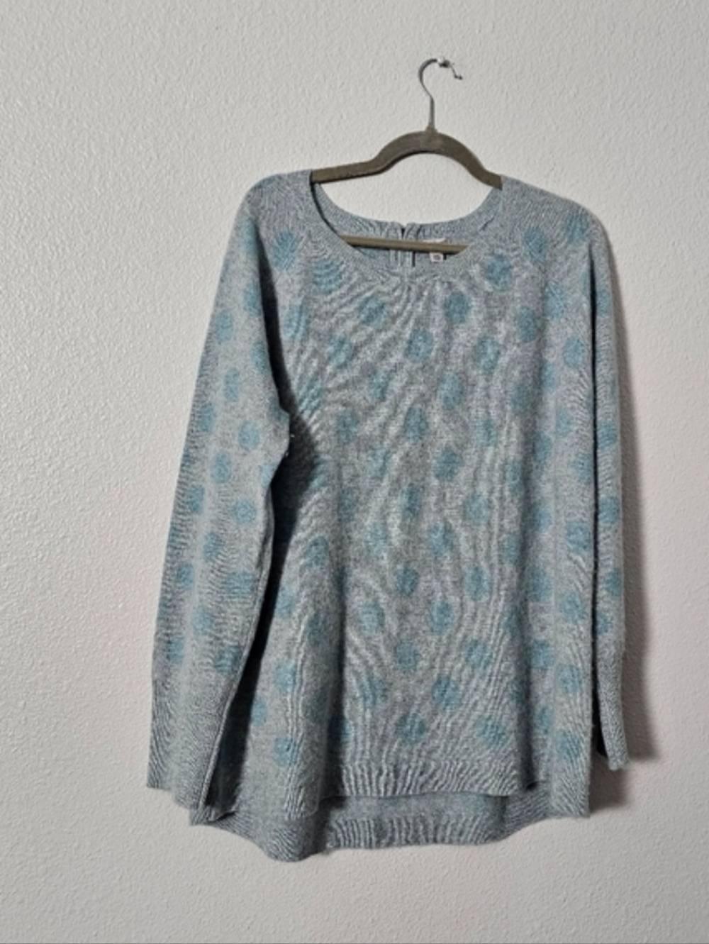 Halogen Light Blue Speckled Crewneck Sweater